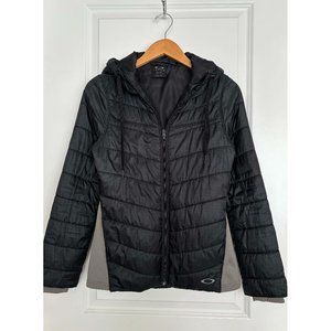 oakley black puff jacket women XS